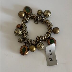 APT.9 Gold and Bronze Charm Bracelet